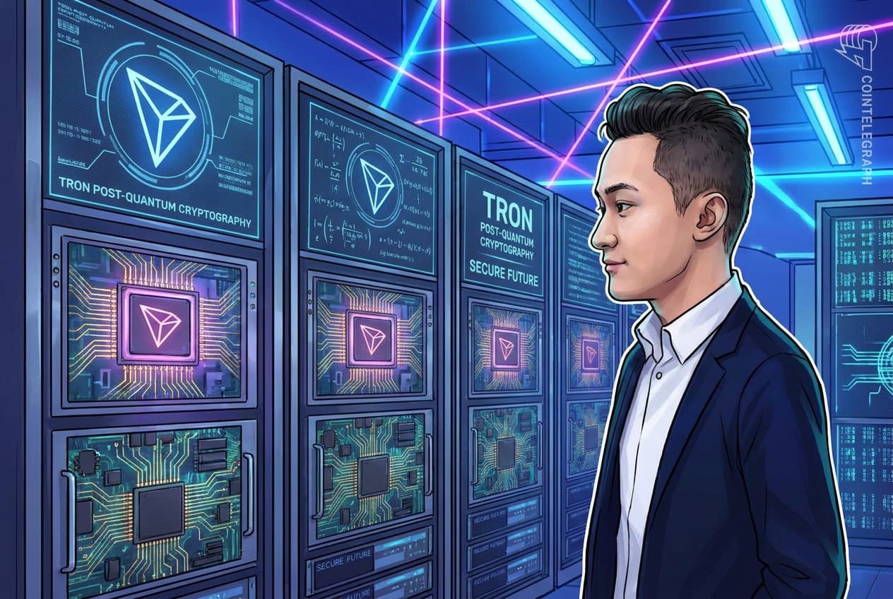 Image for article: Justin Sun says Tron's post-quantum cryptography has gone live on testnet